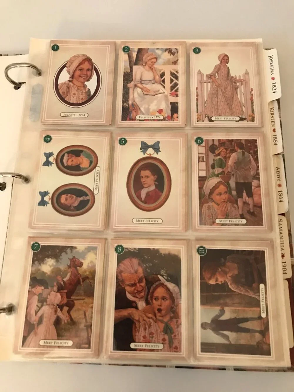 American Girl Trading Cards Album